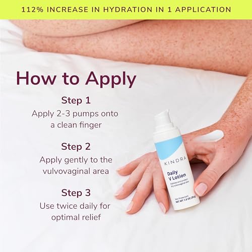 Kindra Daily V Vaginal Moisturizer Lotion - OBGYN Recommended for Dryness & Itch, with Hyaluronic Acid, Prevents Infection & Odor - Estrogen-Free Cream, pH-Balanced Feminine Care - 60 Applications - Image 5