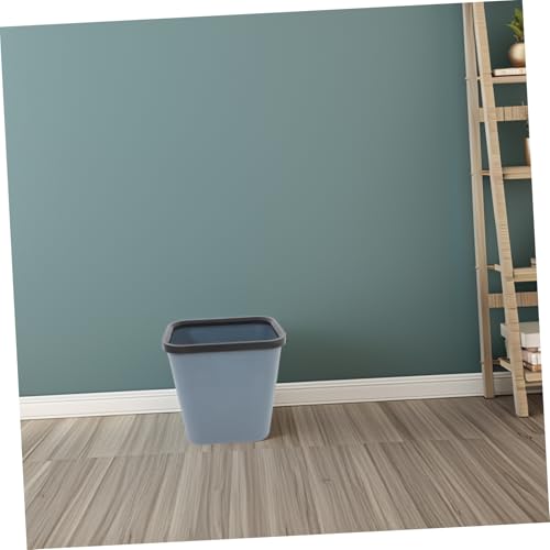 Caneca de plástico rectangular para basura 8L gris miniatura 6