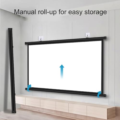 Pantalla de proyector manual 72 pulgadas 16:9 miniatura 2