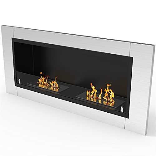 Regal Flame Elite Fargo 43 Inch Ventless Built In Recessed Bio Ethanol Wall Mounted Fireplace #TOP3
