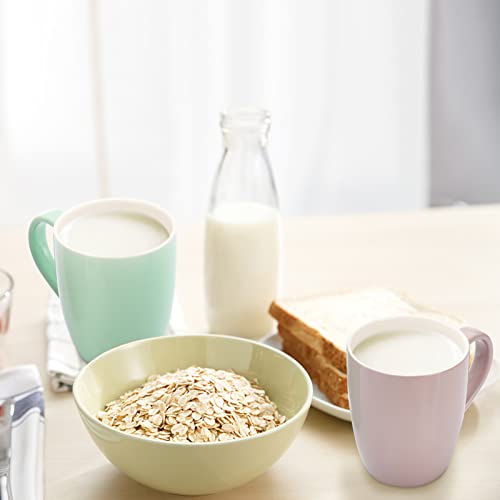 Okllen 6 Pack Porcelain Coffee Mug Sets, 16 Oz Large Mugs With Easy Grip Handle, Coffee Cups Mugs Gifts For Milk, Tea, Cocoa, Home Office, 6 Assorted Colors #TOP2