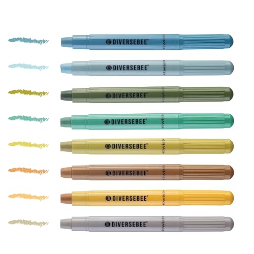 DIVERSEBEE Bible Highlighters and Pens No Bleed, 8 Pack Assorted Colors Gel Highlighters Set, Cute Bible Markers Study Journaling School Supplies and Accessories (Oasis)
