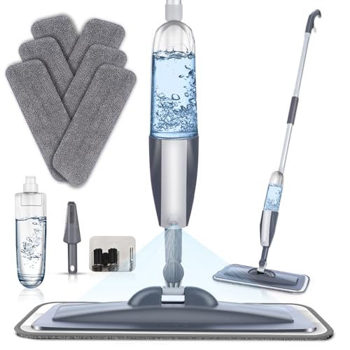 Joybos Serpillière Humide En Microfibre Avec Seau Pour Salle De Bain Et