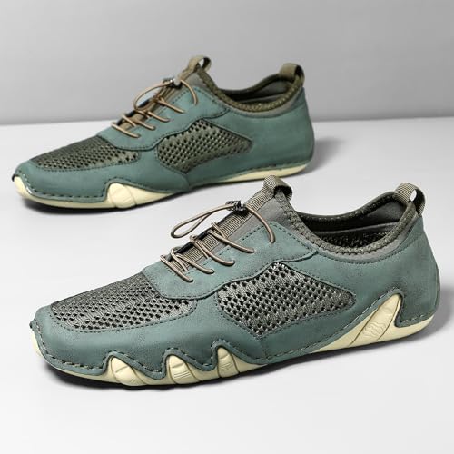 Image of Driving Shoes for Men Breathable Mesh Men's Casual Shoes Slip On Fashion Comfortable Handmade