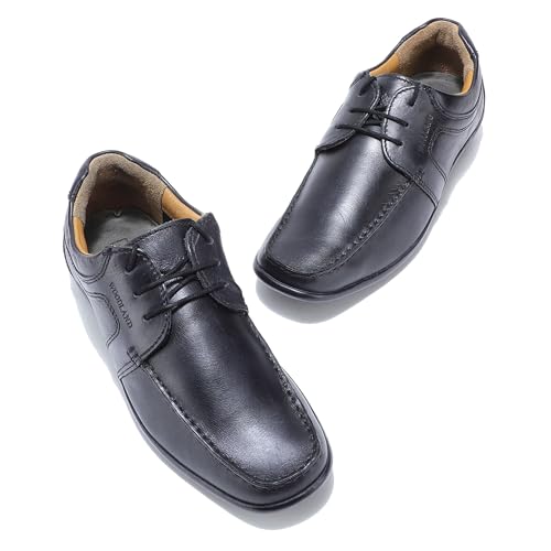 Image of Woodland Men Black Casual Shoes