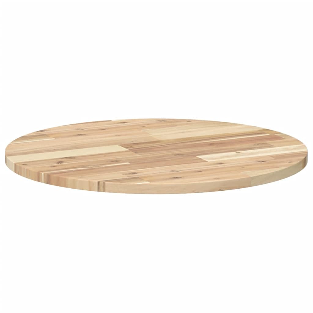 vidaXL Tischplatte, Holzplatte Rund, Massivholzplatte für Esstisch Bartisch Beistelltisch, Ersatztischplatte, Ø60x2cm Massivholz Akazie