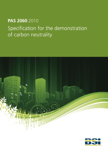 Specification for the demonstration of carbon neutrality - PAs 2060 2010