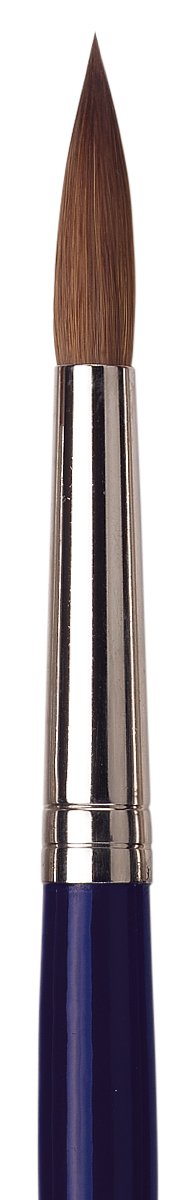 da Vinci Nails Series 1522 Acrylic Technique Nail Brush, Round Russian Red Sable with Blue Polished Handle, Size 10