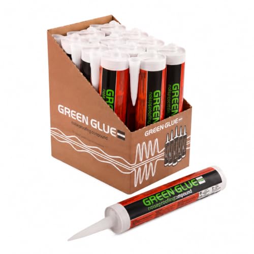 Green Glue Noiseproofing Sealant Caulk - 12 Tubes, 28 oz Eac