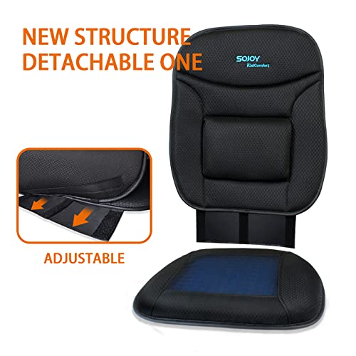 Sojoy Gel Seat Cushion With Lumbar Support,Breathable Firm Back Support Pain Relief Coccyx Seat Cushion For Car,Truck,Office #TOP4