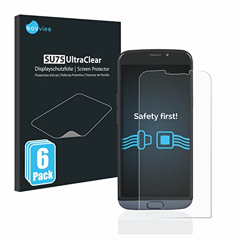 Savvies 6 Stück Schutzfolie für Doro 8050/8050 Plus Bildschirmschutz-Folie Ultra-Transparent