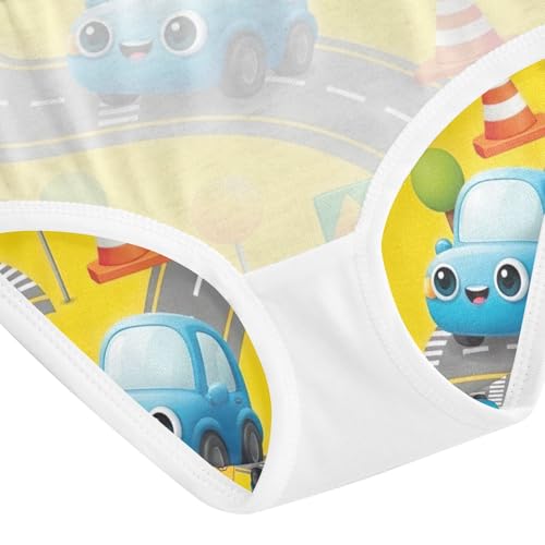 Cute Cartoon Blue Cars Eyes Underwear Toddler Girl, Underwear for Girls, 2T–8 Years4