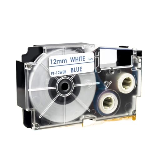 1PCS���x���e�[�vXR12WE XR12WECAPTAIBLE KL120 KL60 KL820 KL780 LABEL MAKELL LABELLER Tabe for Labeling(Blue on White)