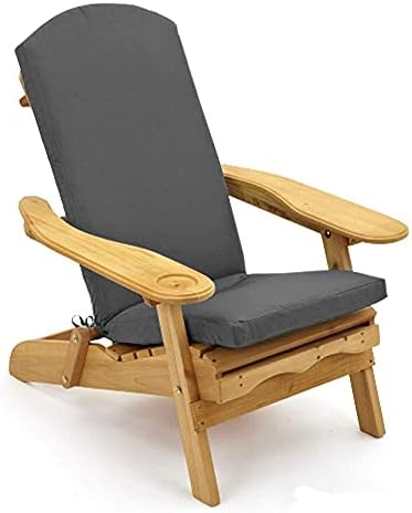 Trueshopping Grey Adirondack Garden Chair Cushion Padded Outdoor Cushion for Garden & Patio Chair Loungers (Cushion Only)