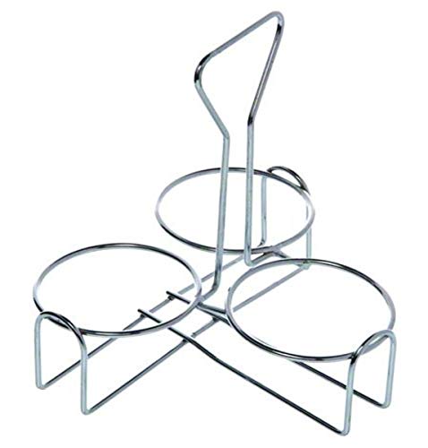 Update International (CJ-73H) 3 Hole Chrome-Plated Condiment Jar Holder