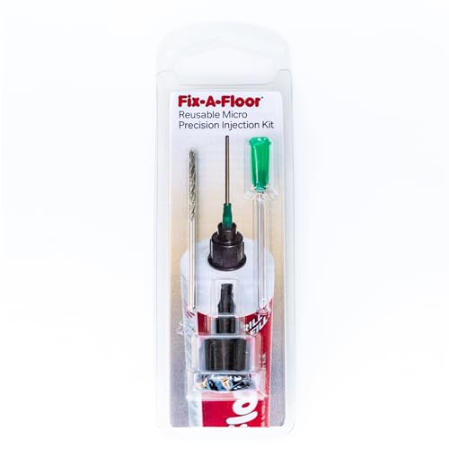 Fix-A-Floor Kit de inyección de precisión de microprecisión, reutilizable, para reparación de suelos