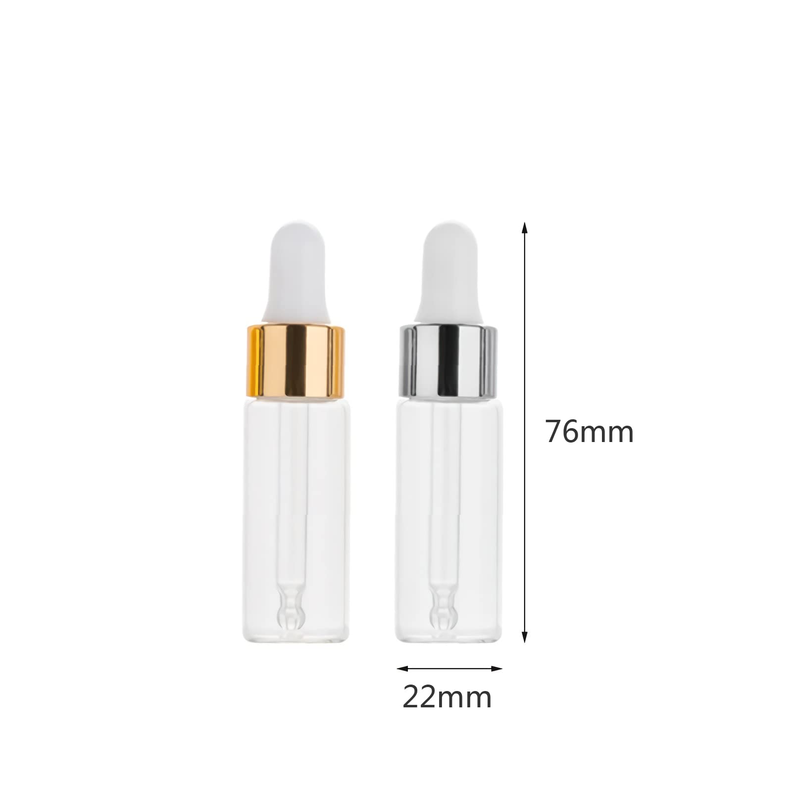 20 Pezzi Piccolo Bottigliette Contagocce di Vetro Trasparente da 10 ml, Vuote Mini Bottigliette con Anello Pipetta per Oli Essenziali, Laboratorio, Olio Essenziale, Aromaterapia