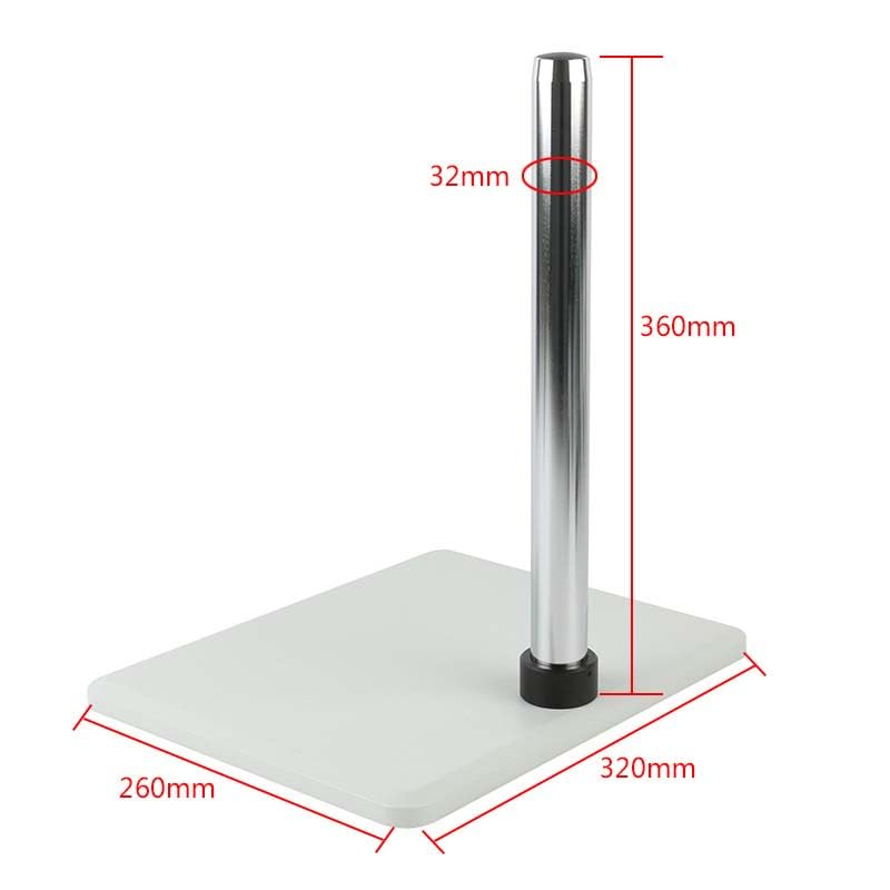 Soporte de microscopio de brazo resistente, soporte ajustable con enfoque de riel de acero, para uso industrial de laboratorio de ciencias