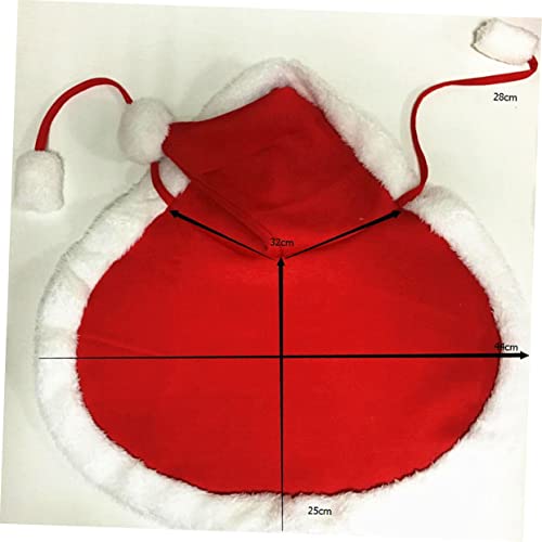 Disfraz para perro capa con capucha color rojo tamaño S miniatura 2