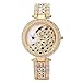 Produktbild ITVIP Iced Out Damenuhr Luxus Leopard Diamond Round Armbanduhr mit Edelstahlarmband Blinged Out Watch für Frau Damen Mädchen
