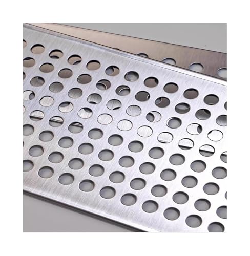 VRFTGHYJU Perforated Expanded Metal Mesh, 304 Stainless Steel Sheet, Corrosion-Resistant for Garden Fencing, Industrial Ventilation, Home Protection & DIY Projects(W35*L400cm/W13.7*L157.4in)