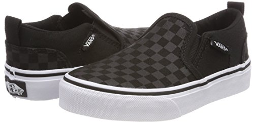 Vans Unisex Asher Sneaker, Checker Black Black, 38 EU