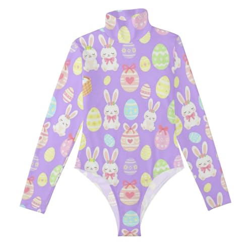Body de manga larga para mujer leotardo de cuello alto lindo y camisetas para salir