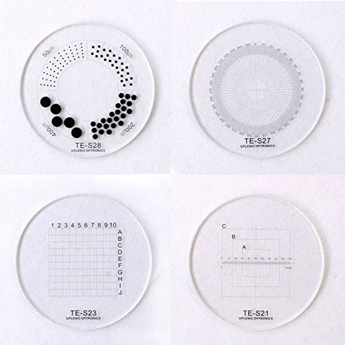 Microscope 20.4mm Optical Glass Eyepiece Reticle Microscope Slides(NO.906)