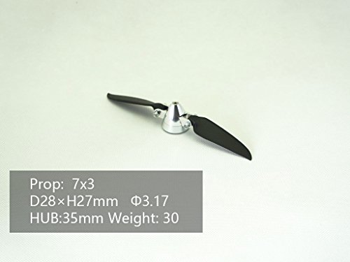 Hélice plegable de 7x3 repuesto para avión RC con eje de 3.17mm que optimiza el rendimiento 2