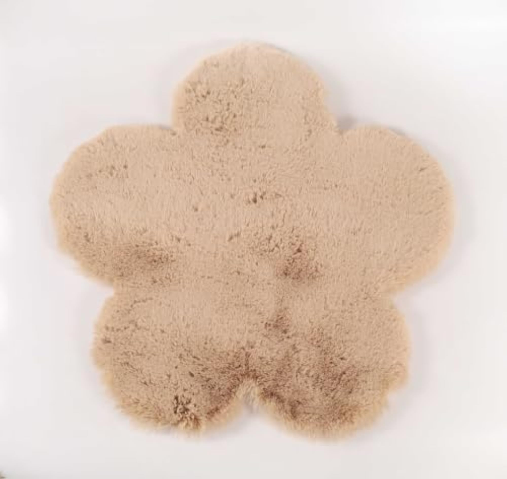 Soft Rabbit Fur Bath Mat, Ivory