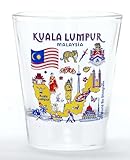 Kuala Lumpur Malaysia Landmarks and Icons Collage Shot Glass