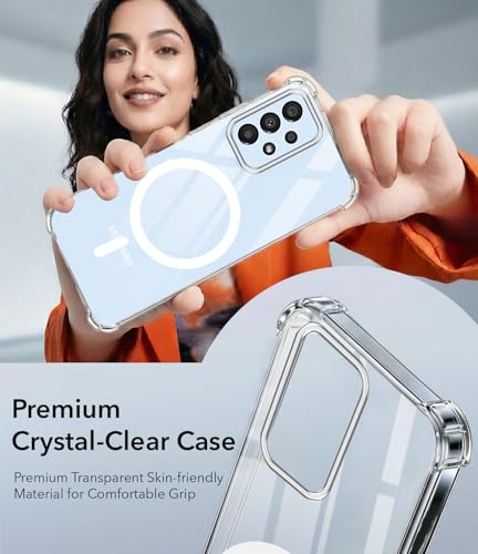 Image of Jkobi Shockproof Crystal-Clear Back Cover for Samsung Galaxy A33 5G (Magsafe Wireless Support | Drop & Camera Protection | Hard Polycarbonate)