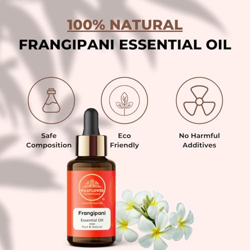 Image of Frangipani Essential Oil (Plumeria alba) for Skin, Face, Aromatherapy & DIY Soap, Candle Making Scent 15ml (0.5 oz)