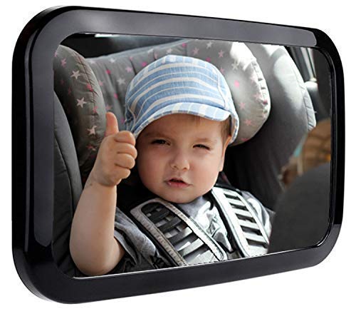 Baby Car Mirror - CUVAS Baby Car Mirror for Backseat | Shatterproof | 360° Adjustable