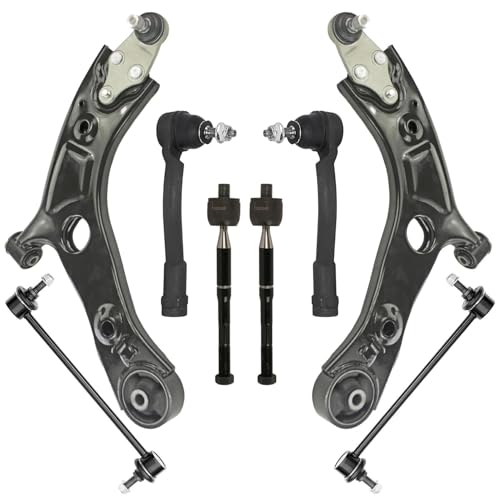 SC306 - Right Front Lower Control Arm - 2023 Kia Forte 3 Detroit Axle - 8pc Front End Kit for 2016 2017 2018 Kia Sorento 2 Lower Control Arms with Ball Joints 2 Sway Bar Links 4 Inner Outer Tie Rod Ends Replacement