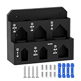Wall Mounted Tool Storage, 6 Slot Organizer Holder, Space Saving Workbench Clamp with Heavy Duty Build, Sturdy Steel Mounting System, Garage Rack with Functional Design, Storage Solution for Shed