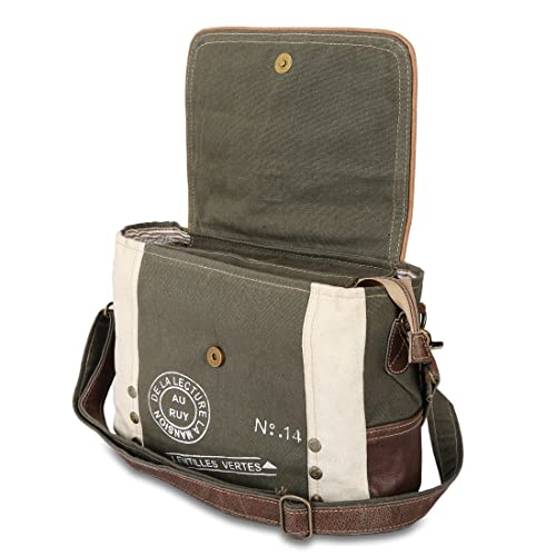 Bolso bandolera grande de lona reciclada para mujer miniatura 6
