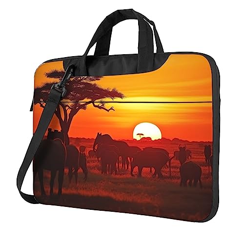 Porte-documents coucher de soleil africain idéal pour le travail au bureau
