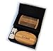 IE.CARE Beard Brush & Comb Set | 100% Boar Bristle Wooden Brush + Handmade Scented Fine & Coarse Tooth Sandalwood Beard Comb + Muslin Style Cotton Gift Bag Set