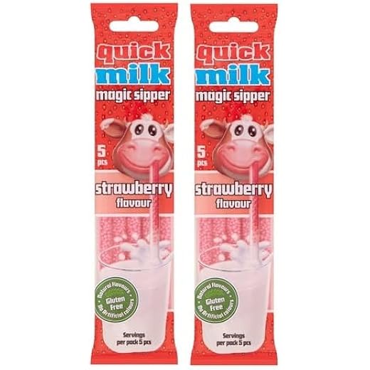 Quick Strawberry Sipper Straws - 20 Count
