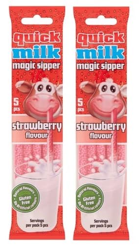 quick milk magic sipper strawberry milk sipper straws are ferfect for those who are looking for a fun and tasty way to enjoy their milk 2 x 5 straw