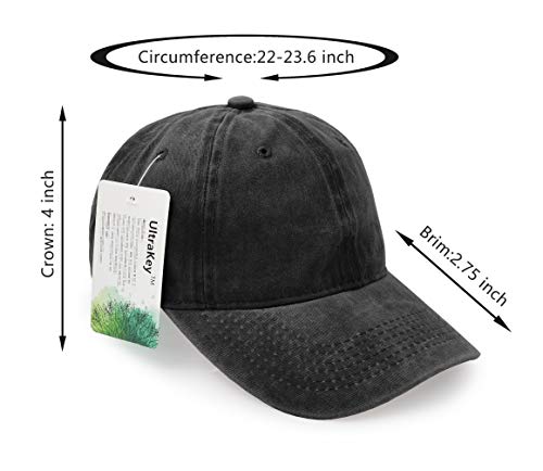 image for UltraKey Baseball Cap, UltreKey Washed Cotton Adjustable Sport Outdoor