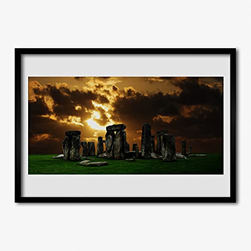 Affiche encadrée paysage de pierres 70x50 cm Tulup pour mur de salon