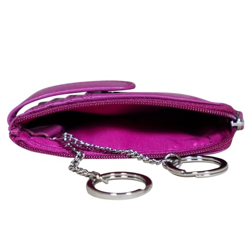 Image of Calfnero Genuine Leather Card Holder & Key Case for Men & Women | Slim Wallet with Zipper Pocket, Card Slots & Key Chain | Compact Travel Organizer