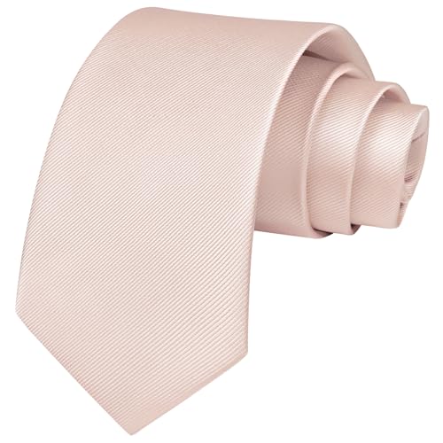 Image of Enlision Ties for Men Solid Color 3.35 inch Formal Business Necktie Classic Satin Mens Wedding Party Ties