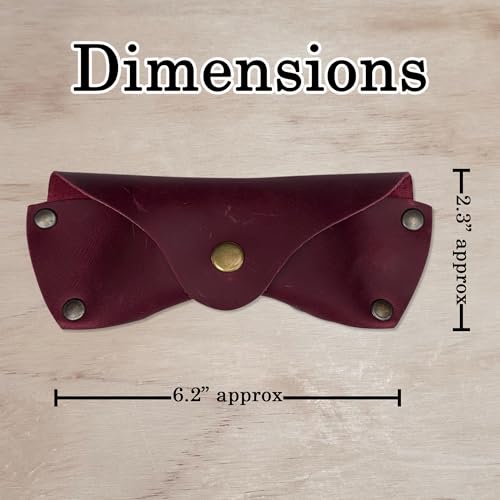 Image of Leather Glasses Case for Men - Vintage Rustic Belt Eyeglass Holder