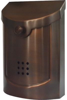 Ecco E5 Wall Mounted Mailbox, Antique Copper Plated, Small