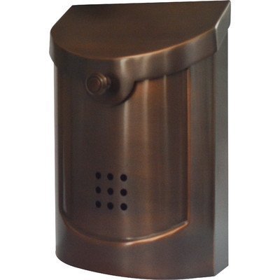 Ecco E5 Wall Mounted Mailbox, Antique Copper Plated, Small #TOP7