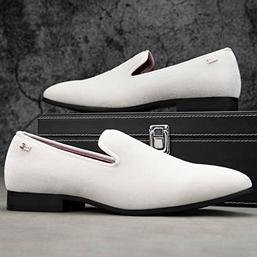 Image of JITAI Men's Dress Shoes - Casual Rubber & Leather Loafers for Men - Fashion Business Formal Wear