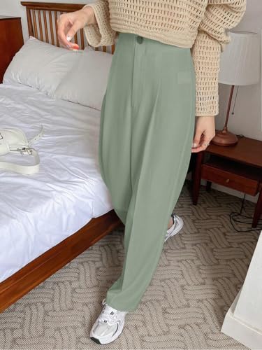 Image of KOTTY Women's Elegant High-Waist Wide-Leg Trousers for Office & Casual Wear